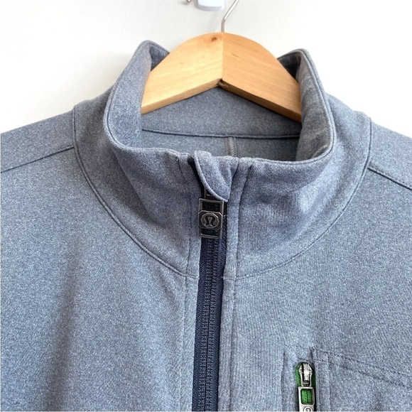 LULULEMON Mens XL Full Zip Stretch Vented Track Jacket Gray - Picture 3 of 9